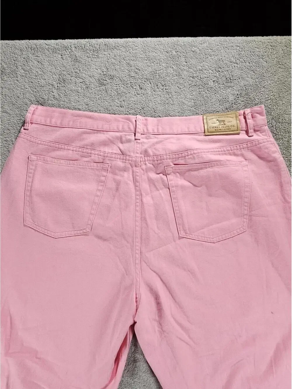 Ralph‎ Lauren Pink Cotton Capri Pants Size 14 Preppy Old Money Coastal Grandma